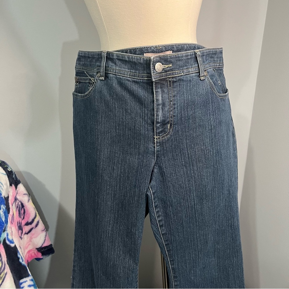 Chico's Dark Blue Boot Cut Jeans - Picture 2 of 13
